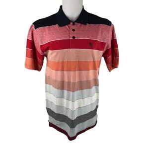 Southpole Men Large Multicolor Striped Polo Shirt NWT Retro